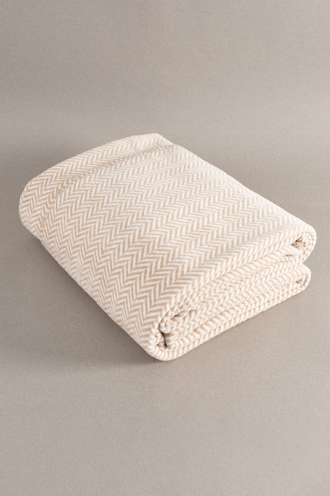 Koza Home Twin Blanket Soft Cotton Single Blanket Coffee Cream 150 x 200 5016A Single