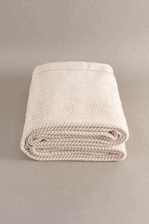 Koza Home Twin Blanket Soft Cotton Single Blanket Coffee Cream 150 x 200 5016A Single