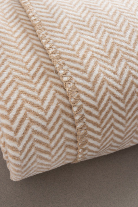 Koza Home Twin Blanket Soft Cotton Single Blanket Coffee Cream 150 x 200 5016A Single