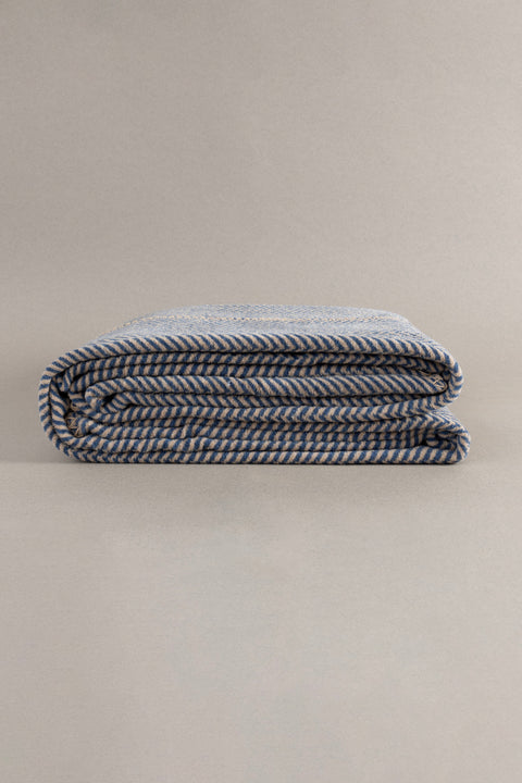 Koza Home Twin Blanket Soft Cotton Single Blanket Coffee Blue 150 x 200 5017A Single