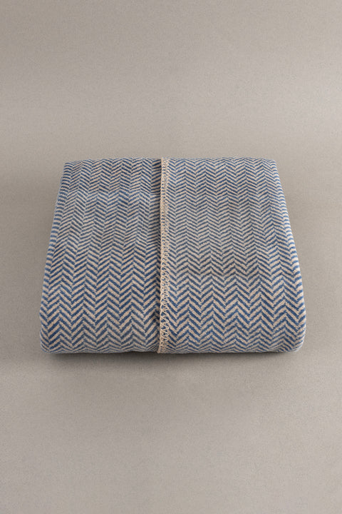 Koza Home Twin Blanket Soft Cotton Single Blanket Coffee Blue 150 x 200 5017A Single