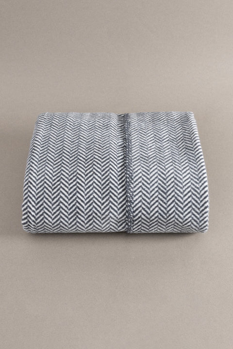 Koza Home Twin Blanket Soft Cotton Single Blanket Anthracite Cream 150 x 200 5018A Single