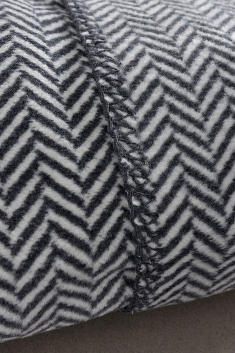 Koza Home Twin Blanket Soft Cotton Single Blanket Anthracite Cream 150 x 200 5018A Single