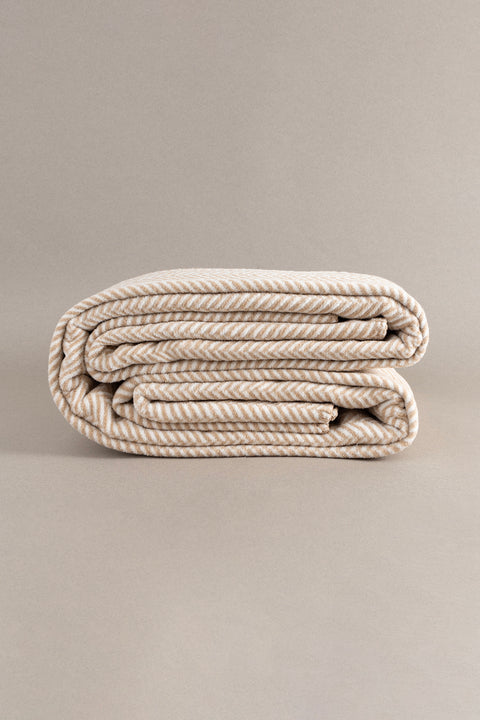 Koza Home Twin Blanket Soft Cotton Double Blanket Coffee Cream 200 x 220 5020A Double