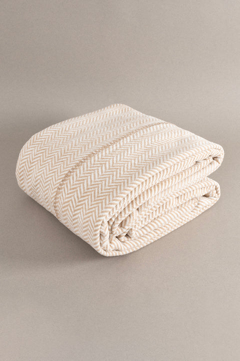 Koza Home Twin Blanket Soft Cotton Double Blanket Coffee Cream 200 x 220 5020A Double