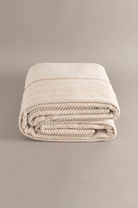 Koza Home Twin Blanket Soft Cotton Double Blanket Coffee Cream 200 x 220 5020A Double