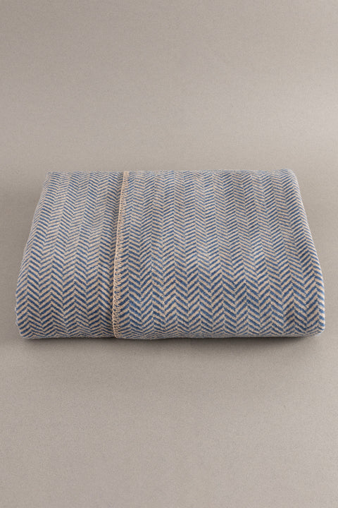 Koza Home Twin Blanket Soft Cotton Double Blanket Coffee Blue 200 x 220 5021A Double