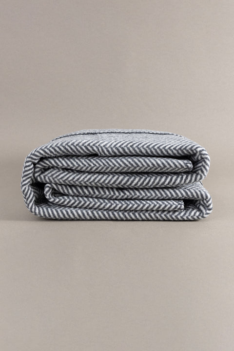 Koza Home Twin Blanket Soft Cotton Double Blanket Anthracite Cream 200 x 220 5022A Double