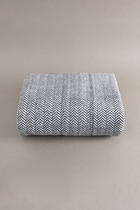 Koza Home Twin Blanket Soft Cotton Double Blanket Anthracite Cream 200 x 220 5022A Double