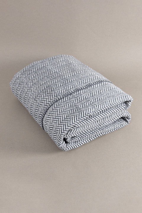 Koza Home Twin Blanket Soft Cotton Double Blanket Anthracite Cream 200 x 220 5022A Double