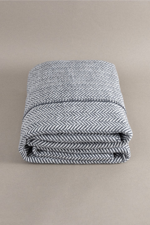 Koza Home Twin Blanket Soft Cotton Double Blanket Anthracite Cream 200 x 220 5022A Double
