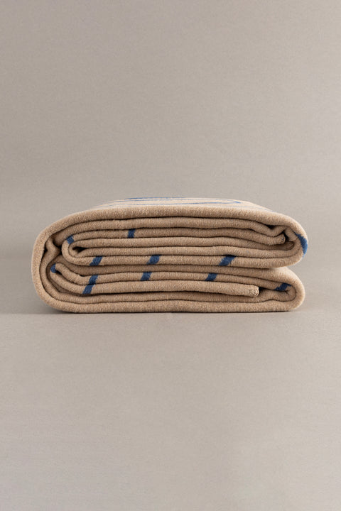 Koza Home Twin Blanket Soft Cotton Single Blanket Coffee Blue 150 x 200 5025A Single