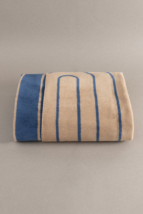 Koza Home Twin Blanket Soft Cotton Single Blanket Coffee Blue 150 x 200 5025A Single