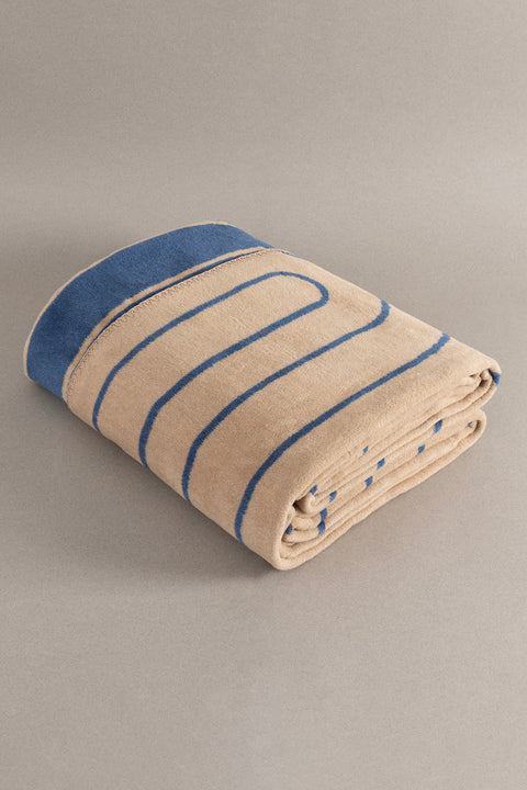 Koza Home Twin Blanket Soft Cotton Single Blanket Coffee Blue 150 x 200 5025A Single