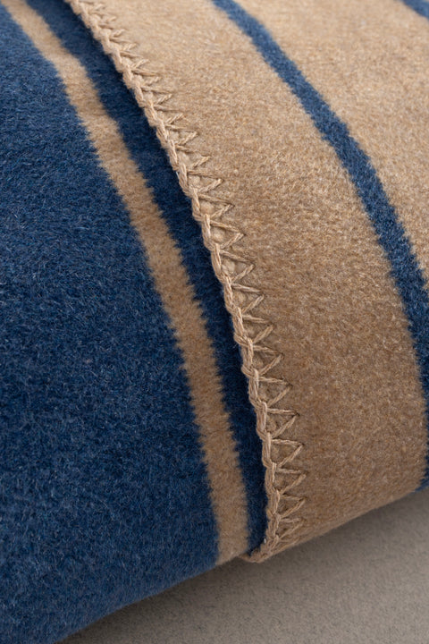 Koza Home Twin Blanket Soft Cotton Single Blanket Coffee Blue 150 x 200 5025A Single