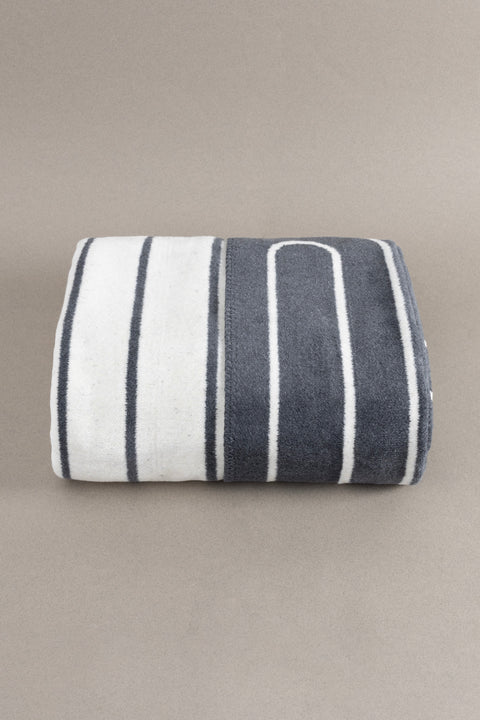 Koza Home Twin Blanket Soft Cotton Single Blanket Anthracite Cream 150 x 200 5026A Single