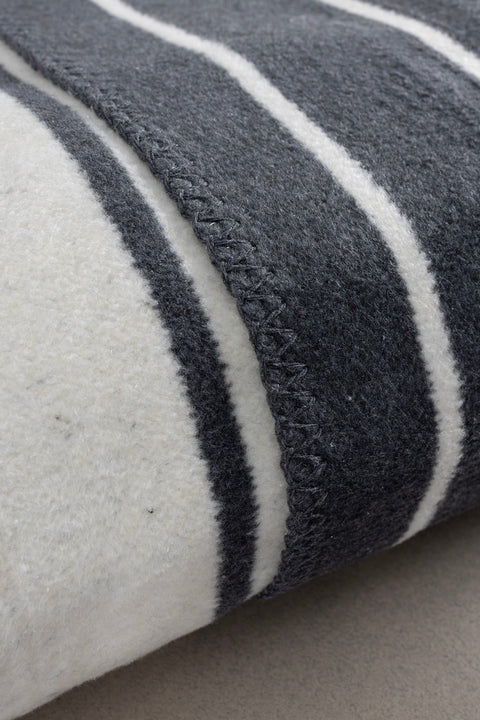 Koza Home Twin Blanket Soft Cotton Single Blanket Anthracite Cream 150 x 200 5026A Single