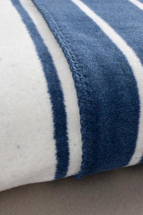 Koza Home Twin Blanket Soft Cotton Double Blanket Blue Cream 200 x 220 5027A Double