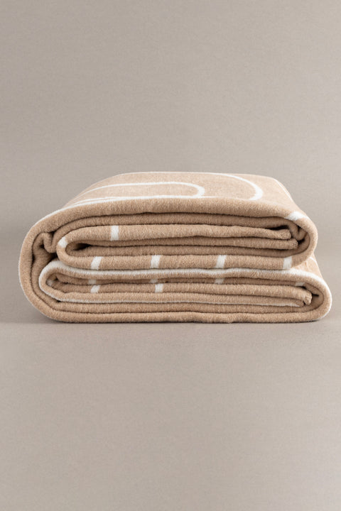 Koza Home Twin Blanket Soft Cotton Double Blanket Coffee Cream 200 x 220 5028A Double
