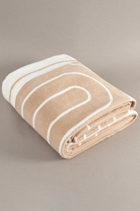 Koza Home Twin Blanket Soft Cotton Double Blanket Coffee Cream 200 x 220 5028A Double