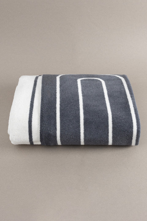 Koza Home Twin Blanket Soft Cotton Double Blanket Anthracite Cream 200 x 220 5030A Double