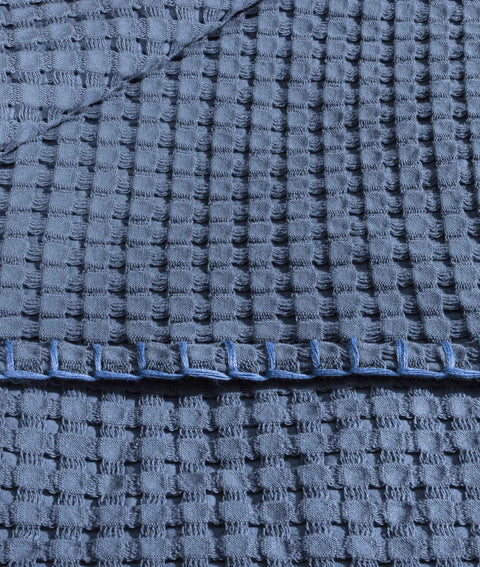 Koza Home Mare 100% Cotton Blue Waffle Blanket Double 230x245 7500A Double
