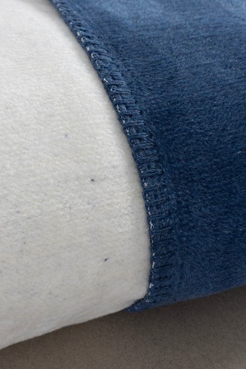 Koza Home Twin Soft Cotton Single Blanket Blue Cream 150 x 200 5005A Single