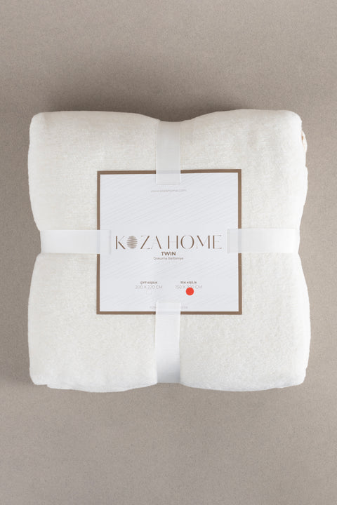 Koza Home Twin Soft Cotton Single Blanket Coffee Cream 150 x 200 5006A Single