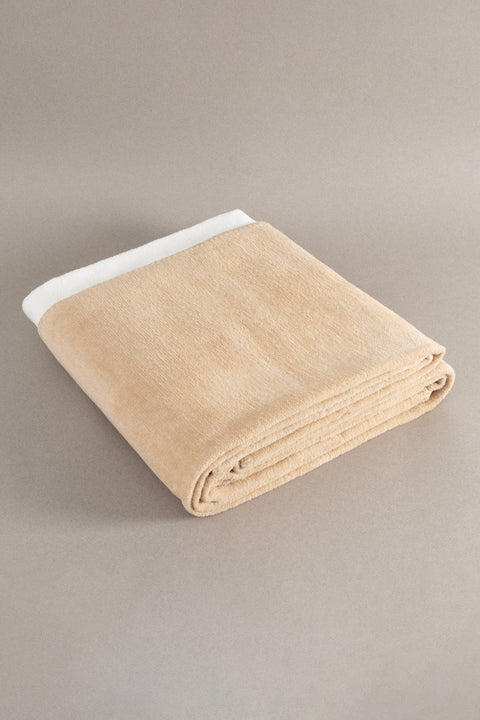 Koza Home Twin Soft Cotton Single Blanket Coffee Cream 150 x 200 5006A Single