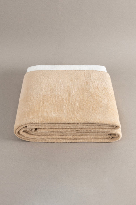 Koza Home Twin Soft Cotton Single Blanket Coffee Cream 150 x 200 5006A Single