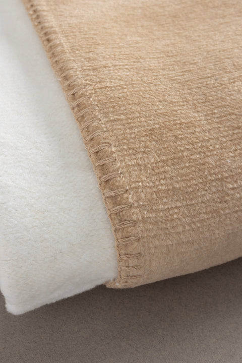 Koza Home Twin Soft Cotton Single Blanket Coffee Cream 150 x 200 5006A Single