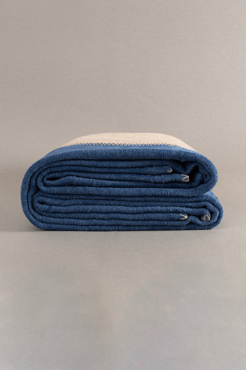 Koza Home Twin Soft Cotton Single Blanket Coffee Blue 150 x 200 5008A Single