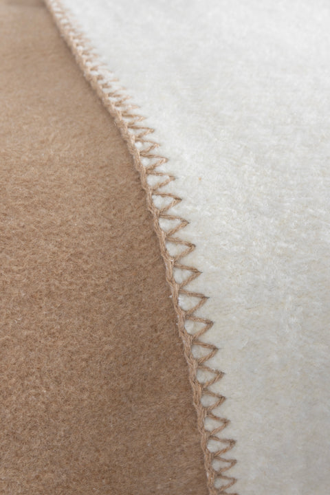 Koza Home Twin Soft Cotton Double Blanket Coffee Cream 200 x 220 5010A Double