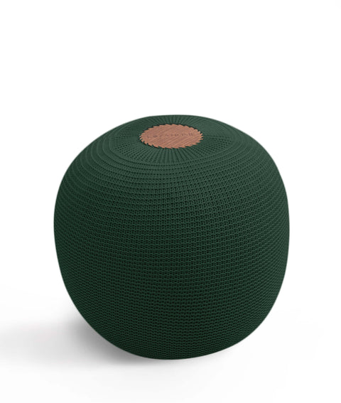 Koza Home Fluffy Knitted Pouf Green 8002 50 x 50