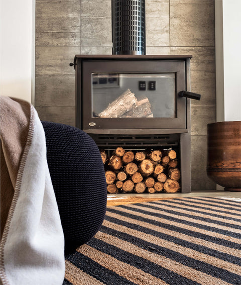 Koza Home Fluffy Knitted Pouf Black 8005 50 x 50