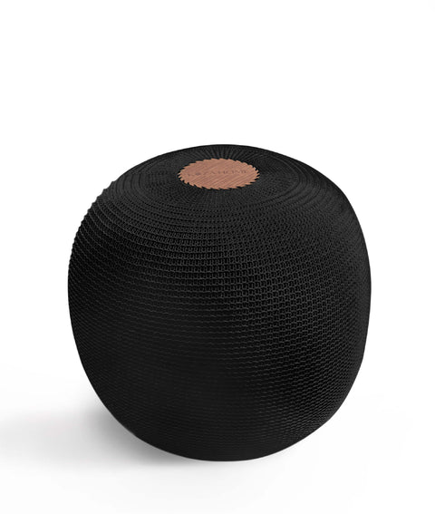 Koza Home Fluffy Knitted Pouf Black 8005 50 x 50