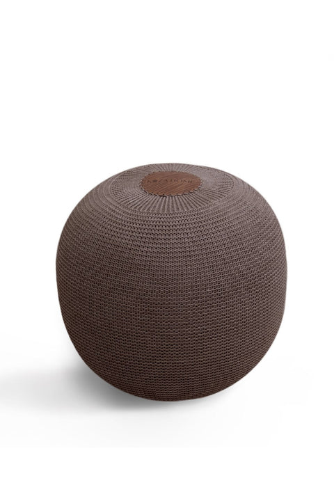 Koza Home Fluffy Knitted Pouf Brown 8006 50 x 50