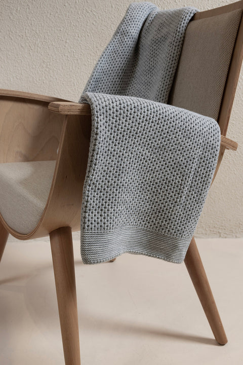 Koza Home Miel Gray Double Blanket with Pom Pom Edge 200x220 37105 Double