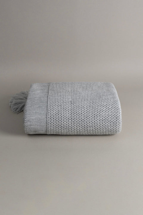 Koza Home Miel Gray Edge Pom Pom TV Blanket 130x170 37107 130 x 170