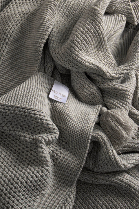 Koza Home Miel Mink Edge Pompom Double Blanket 200x220 37110 Double