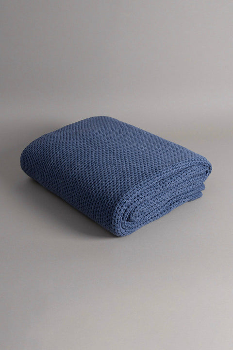 Koza Home Miel Indigo Edge Pompom TV Blanket 130x170 37117 130 x 170