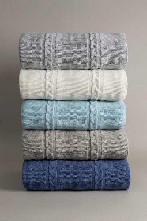 Koza Home Espuma De Mar Gray Double Blanket 200x220 37130 180 x 220