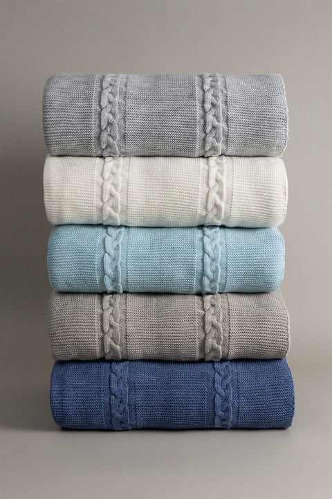 Koza Home Espuma De Mar Gray Single Blanket 160x220 37131 Single