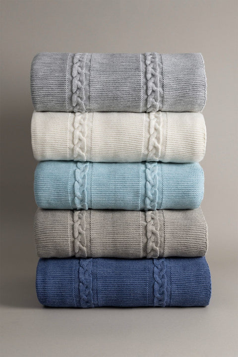 Koza Home Espuma De Mar Gray Tv Blanket 130x170 37132 130 x 170