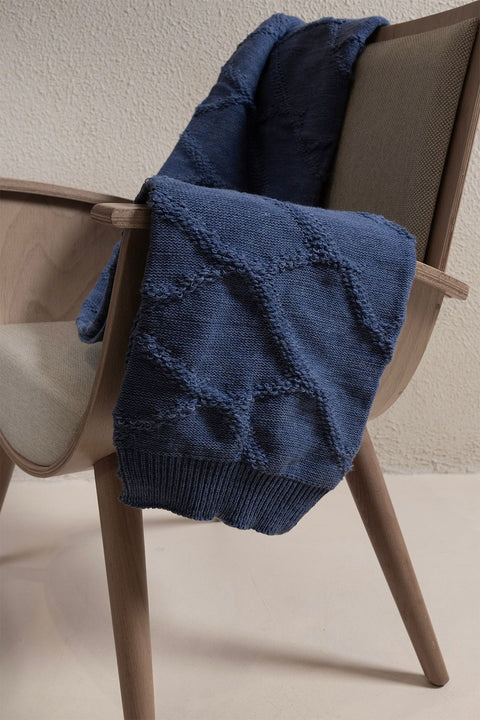 Koza Home Espuma De Mar Indigo Single Blanket 160x220 37141 Single