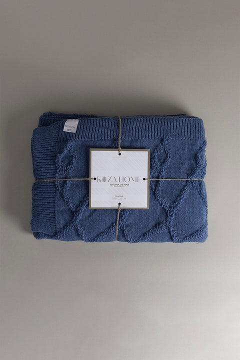 Koza Home Espuma De Mar Indigo Single Blanket 160x220 37141 Single