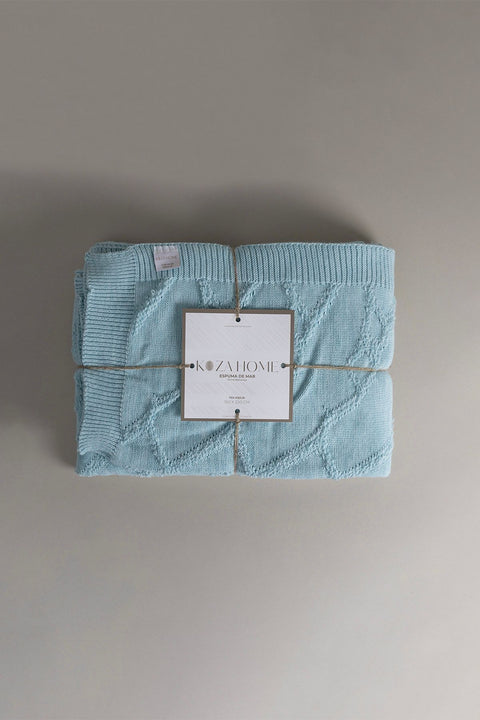 Koza Home Espuma De Mar Blue Single Blanket 160x220 37146 Single