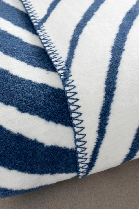 Koza Home Twin Blanket Soft Cotton Single Blanket Blue Cream 150 x 200 5031A Single