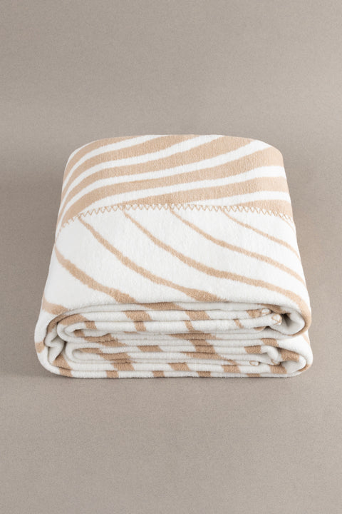 Koza Home Twin Blanket Soft Cotton Single Blanket Coffee Cream 150 x 200 5032A Single