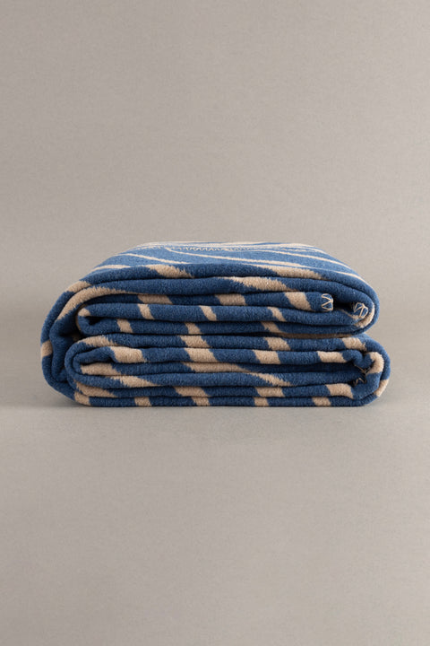 Koza Home Twin Blanket Soft Cotton Single Blanket Coffee Blue 150 x 200 5033A Single